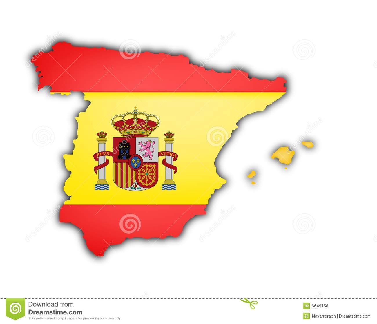 Spanish Flag Clipart Flag And Map Of Spain On White