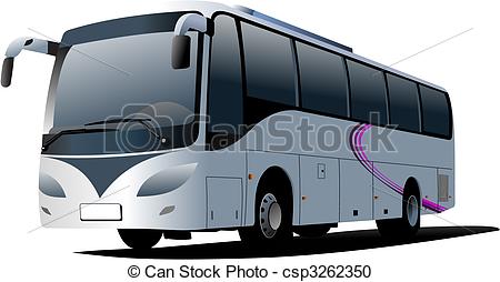 Vector   City Bus  Coach  Vector Illustration   Stock Illustration