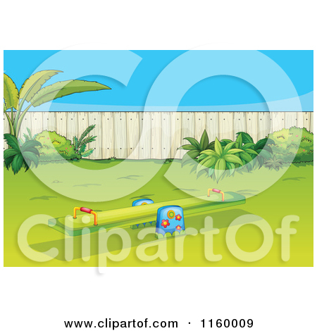 Vector Clipart Of A Playground Teeter Totter   Royalty Free Graphic