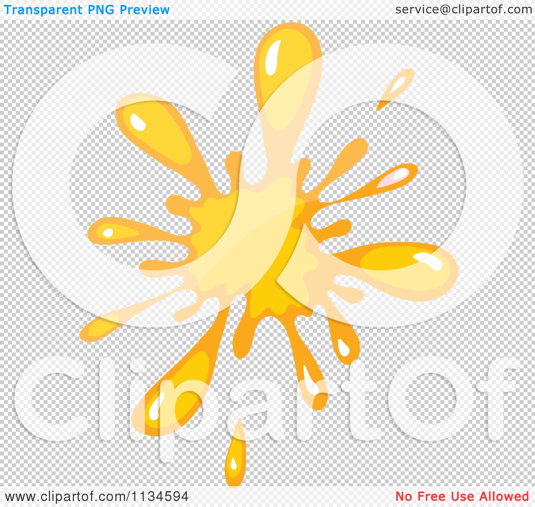 Yellow Ink Or Paint Splash 2   Royalty Free Vector Clipart By Iimages