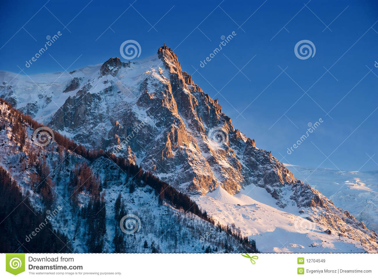 Aiguille Du Midi Mountain Peak Royalty Free Stock Images   Image