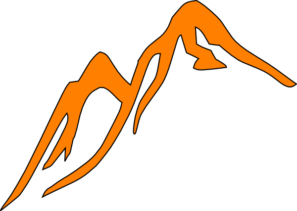 Autumn Topped Mountain Clip Art At Clker Com   Vector Clip Art Online