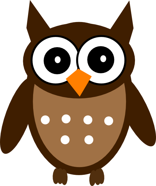 Brown Cute Owl Clip Art At Clker Com   Vector Clip Art Online Royalty