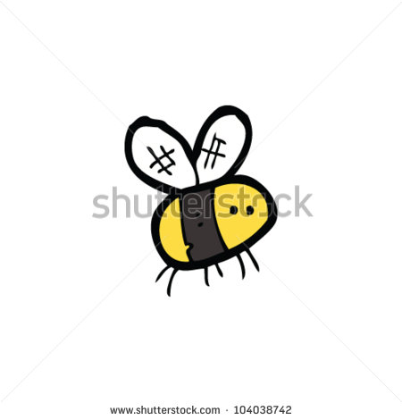 Buzzing Bee Clipart Cartoon Bee   Stock Vector
