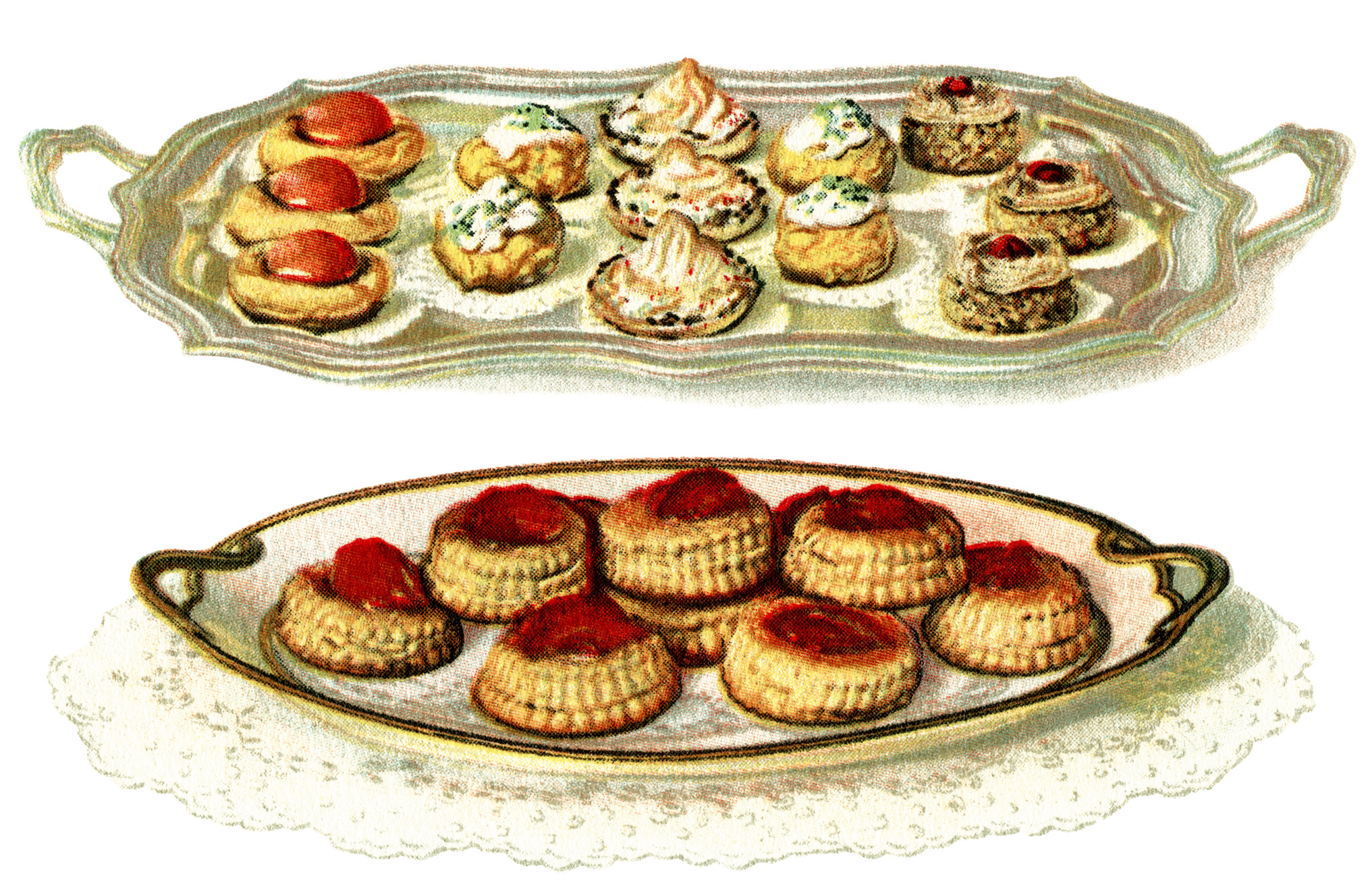     Clipart Vintage Baking Clip Art Dessert Food Printable Party Food
