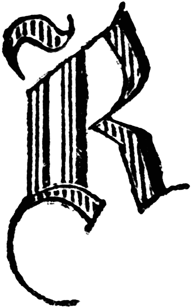 Decorative Letter R   Clipart Etc
