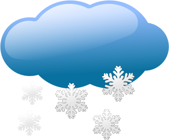 Free Clipart Of Snow Clipart Of A Cold Blue Cloud And A