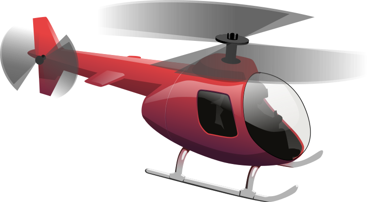Free Red Helicopter Clip Art