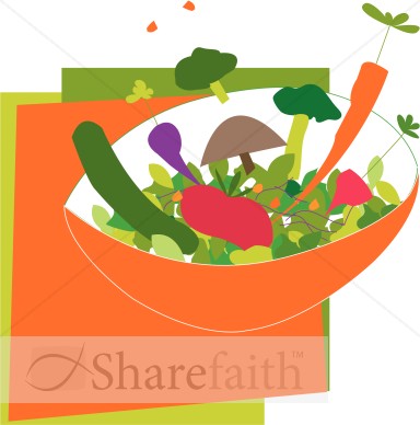 Fresh And Fun Salad   Church Food Clipart