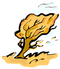 Full Version Of Autumn Tree On A Windy Day Clipart