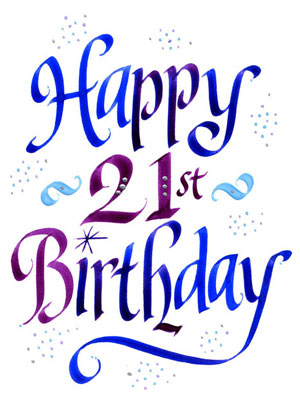 Happy 21st Birthday Images   Clipart Best