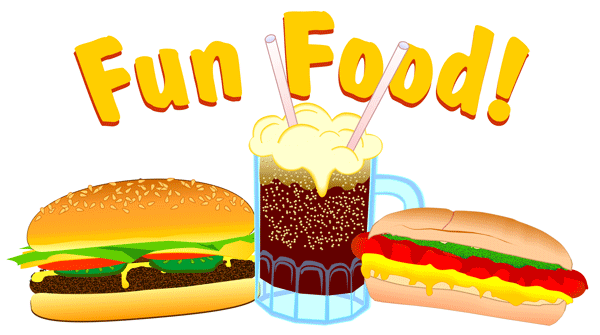 Illustration Of Fast Food Favorites  Hamburger Hotdog And Soda