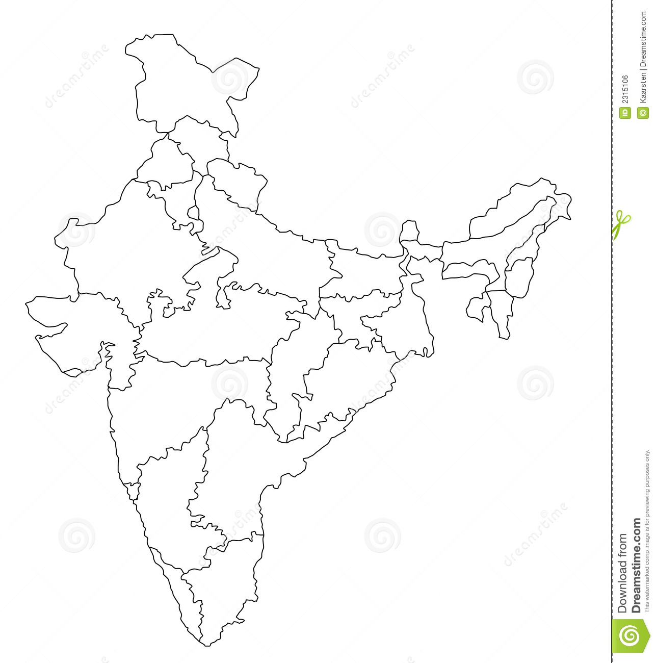 India Map Clipart Black And White Image Gallery