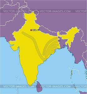 India Map   Vector Clip Art