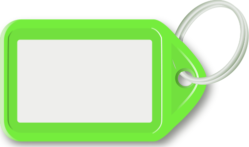 Key Ring With Tag Green   Http   Www Wpclipart Com Blanks Tags Key