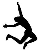 Male Long Jumper   Royalty Free Clip Art