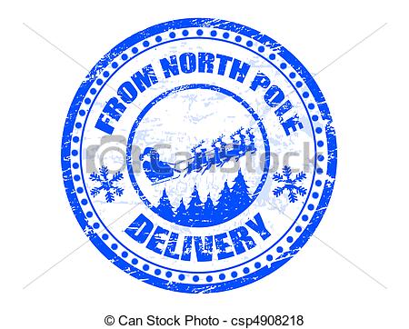 North Pole Delivery Stamp   Csp4908218