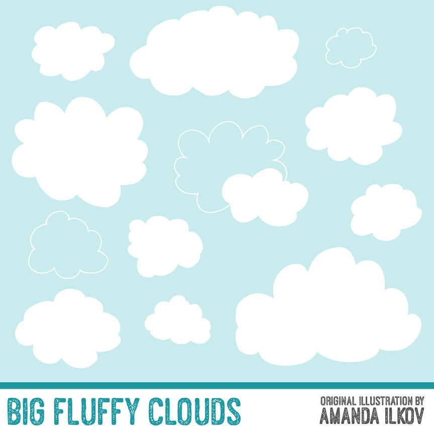 Snow Cloud Clipart Premium Fluffy Clouds Clipart