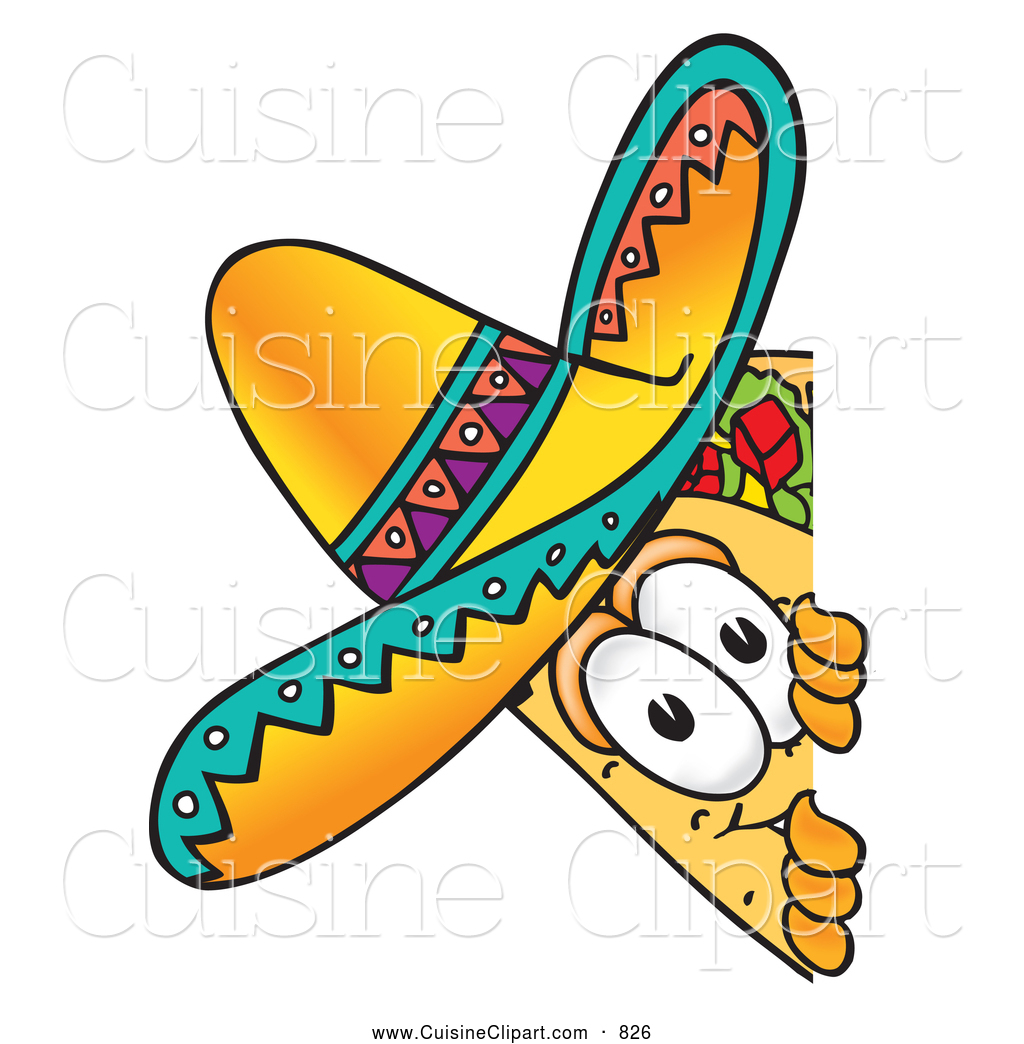 Taco Clip Art Cuisine Clipart Of A Friendly