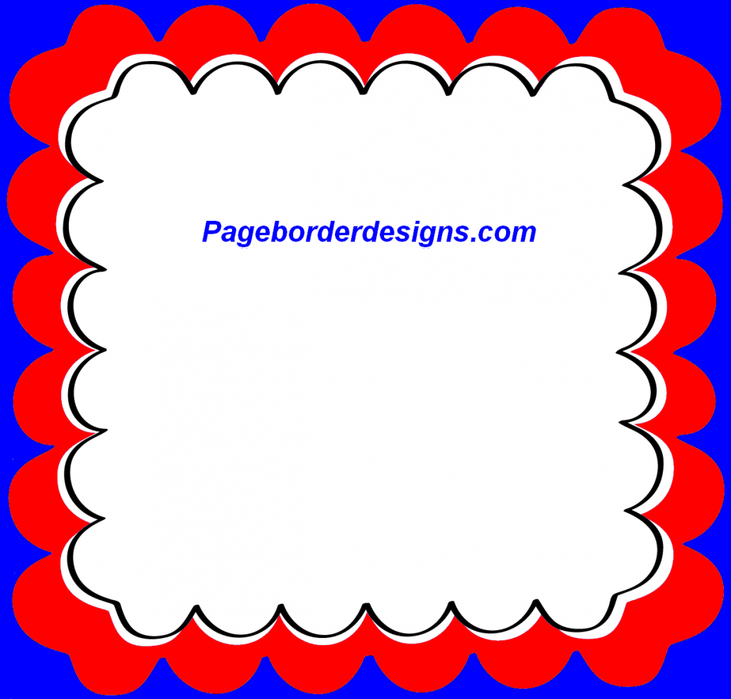 Blue And Red Clipart Photo Frame And Page Border Design 2014  