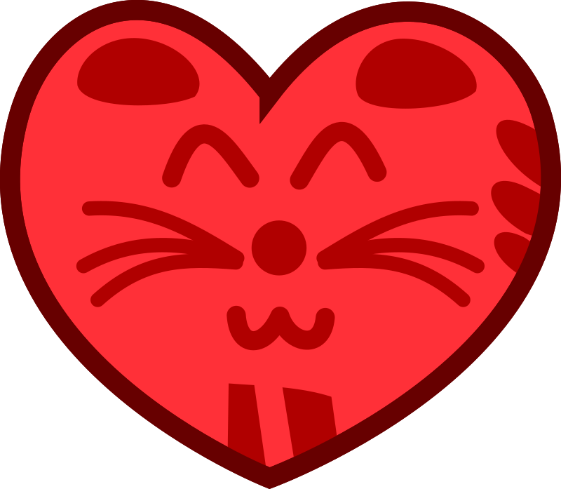 Cat Heart By Qubodup   Shape From Https   Openclipart Org Detail    