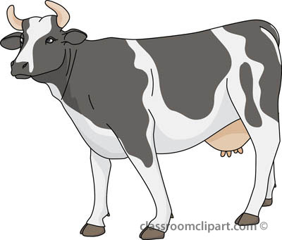 Cow The Mud Clip Art Image