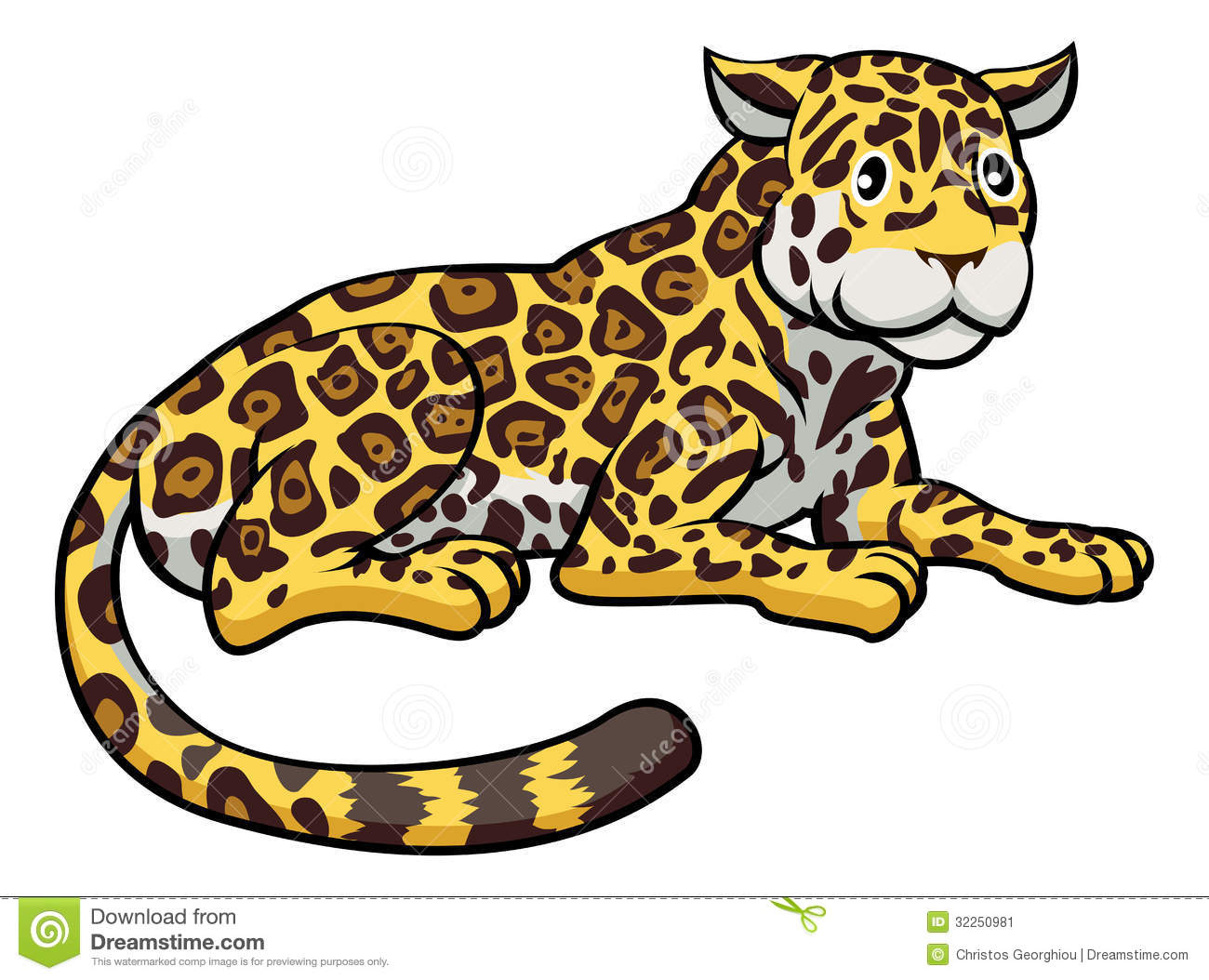Jaguar Clip Art Cartoon Jaguar Cat Illustration Happy Cute 32250981
