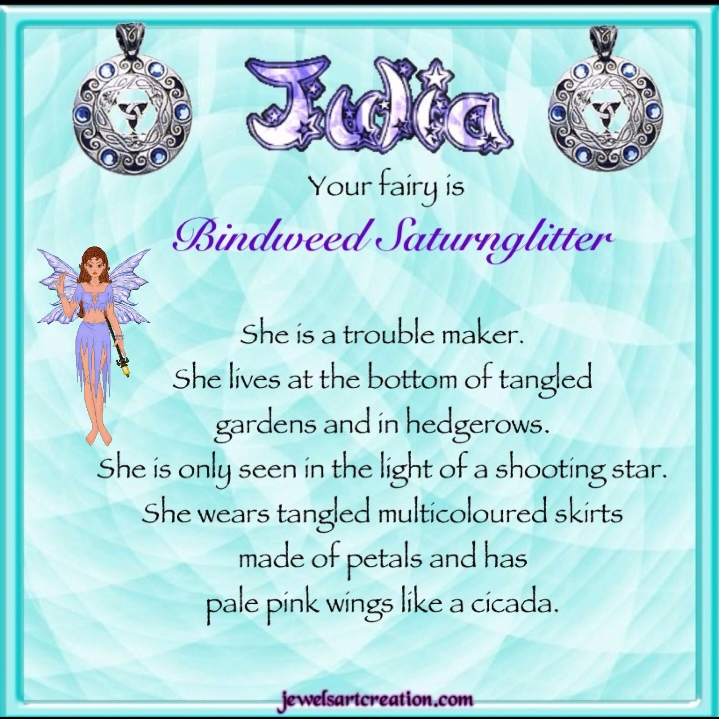 Julia Fairy Name   Jewels Art Creation