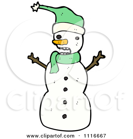 Melting Snowman   Royalty Free Vector Clipart By Lineartestpilot