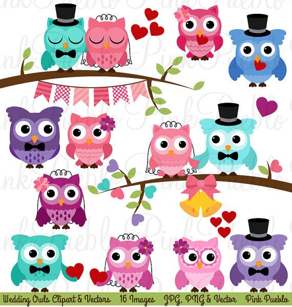     Owl Clipart Clip Art Wedding Or Valentine S Day Owls Clipart