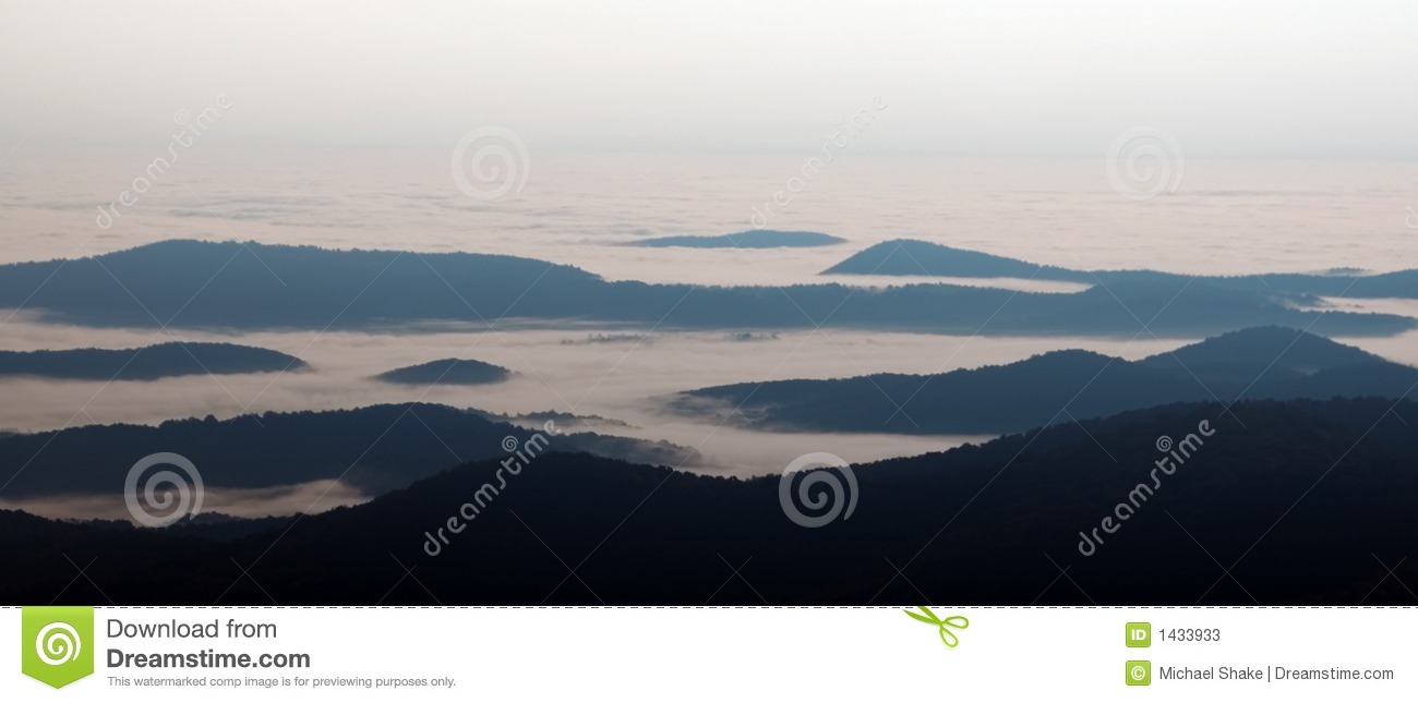 Panoramic View Across The Appalachian Mountains In The Early Morning