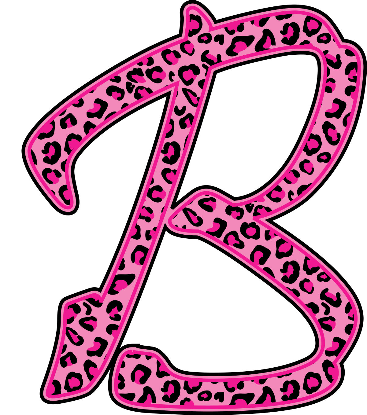 Pink Zebra Print Bubble Letters   Clipart Best