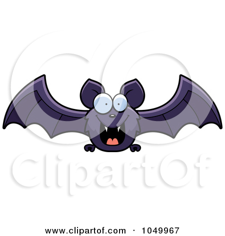 Purple Bat Flying