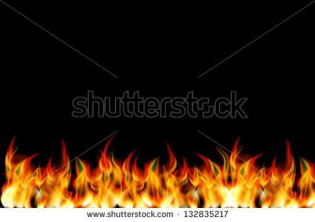 Realistic Fire Flames Clipart Realistic Fire Vector On Black