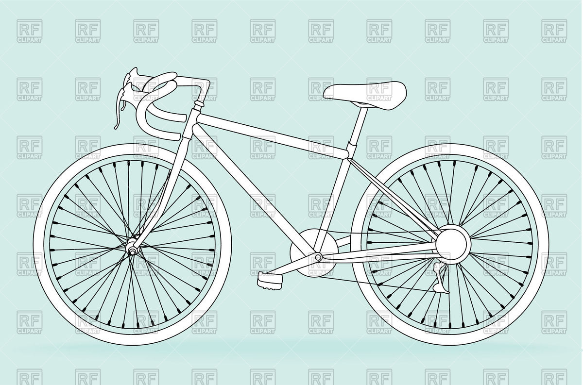 Road Bike   Side View 58527 Download Royalty Free Vector Clipart    