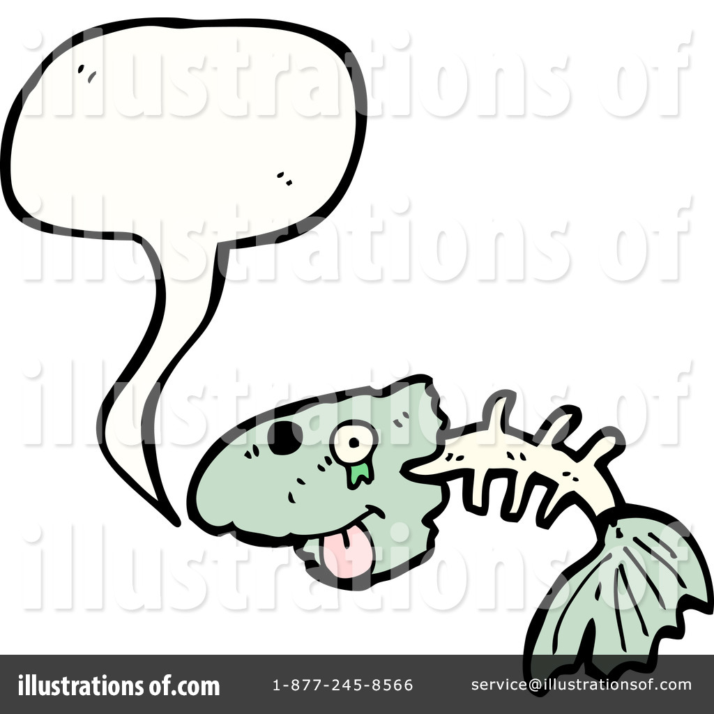 Royalty Free  Rf  Fish Bone Clipart Illustration By Lineartestpilot