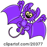 Royalty Free  Rf  Purple Bat Clipart Illustrations Vector Graphics