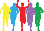 Runners Finish Line Clipart