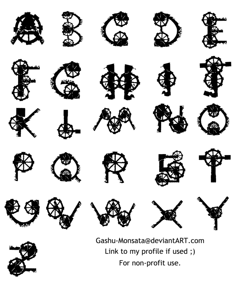 Steampunk Alphabet By Gashu Monsata On Deviantart