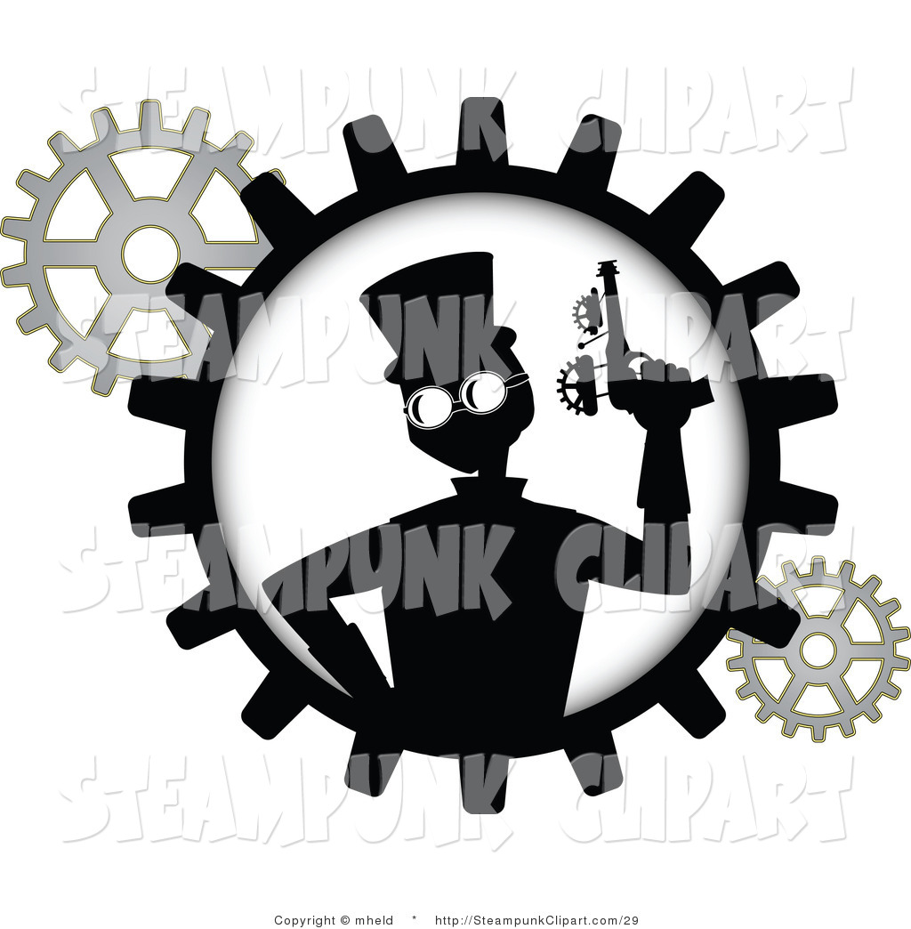 Steampunk Clipart Gears Vector Clip Art Of A