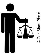 Stick Man Holding Scales Of Justice   Stick Man Or Figure   