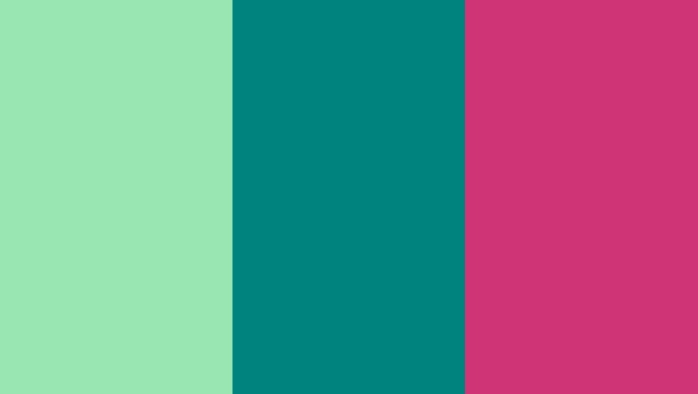 Teal Deer Teal Green And Telemagenta Solid Three Color Background