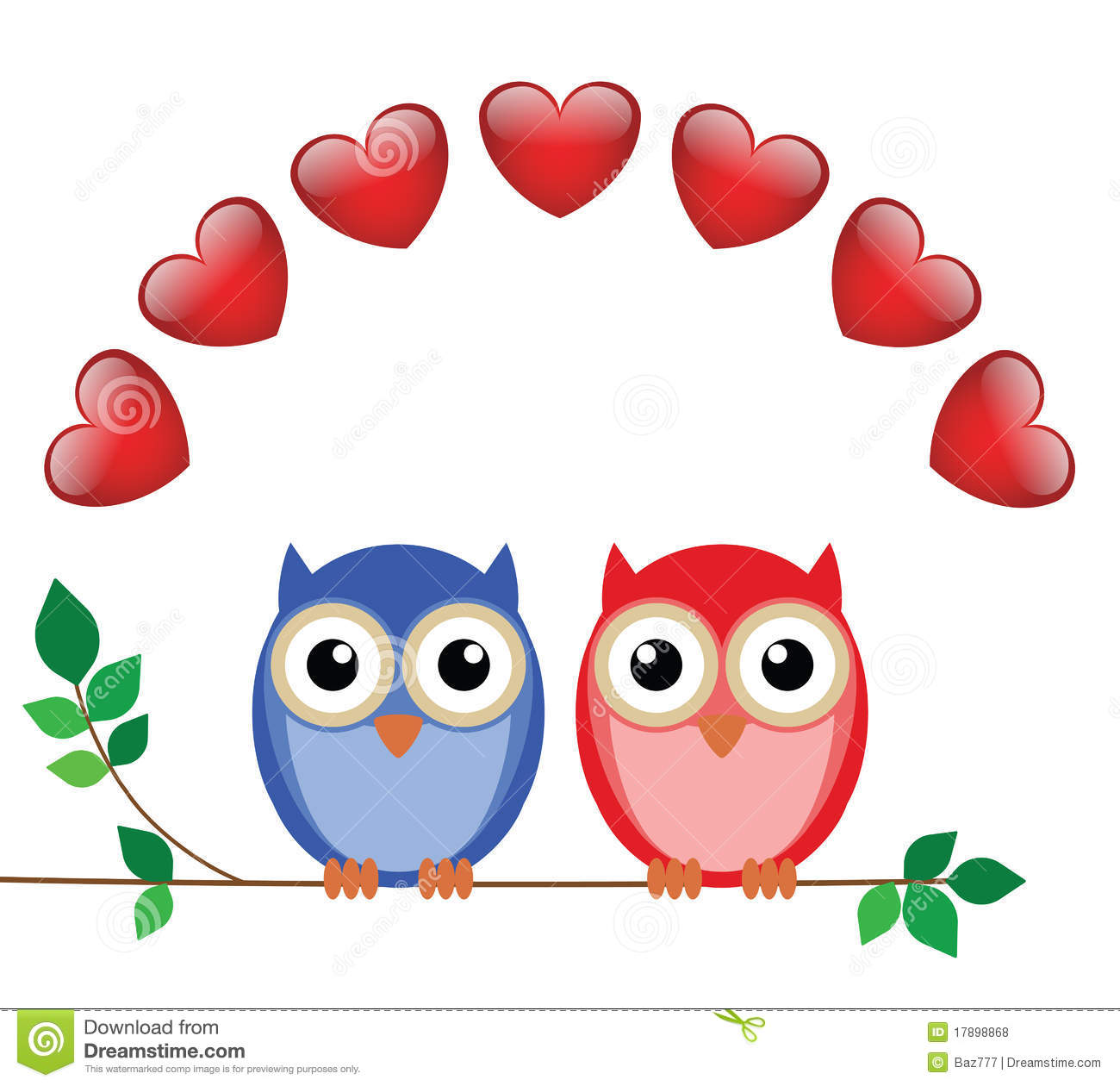 Valentine Owl Clipart