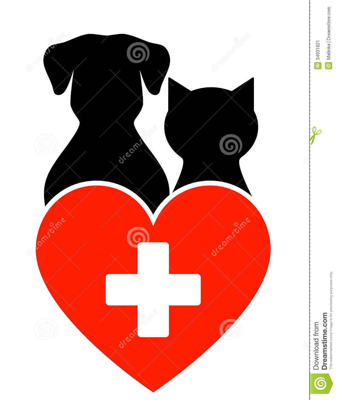 Veterinary Sign With Dog And Cat Stock Image   Image  34931821