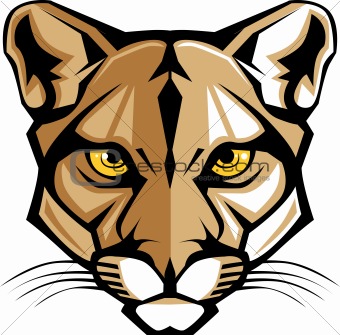 Wildcat Head Clipart Cougar Panther Mascot Head