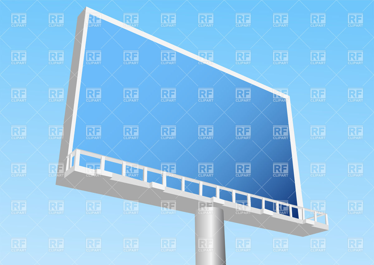 Billboard Against Blue Sky Download Royalty Free Vector Clipart  Eps 