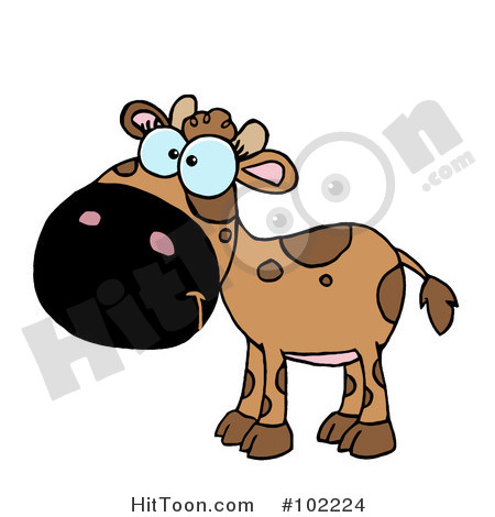 Cow Clipart  102224  Brown Baby Cow By Hit Toon