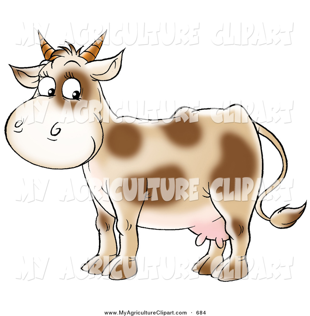 Cute Brown Cow Clipart Agriculture Clipart Of A Cute
