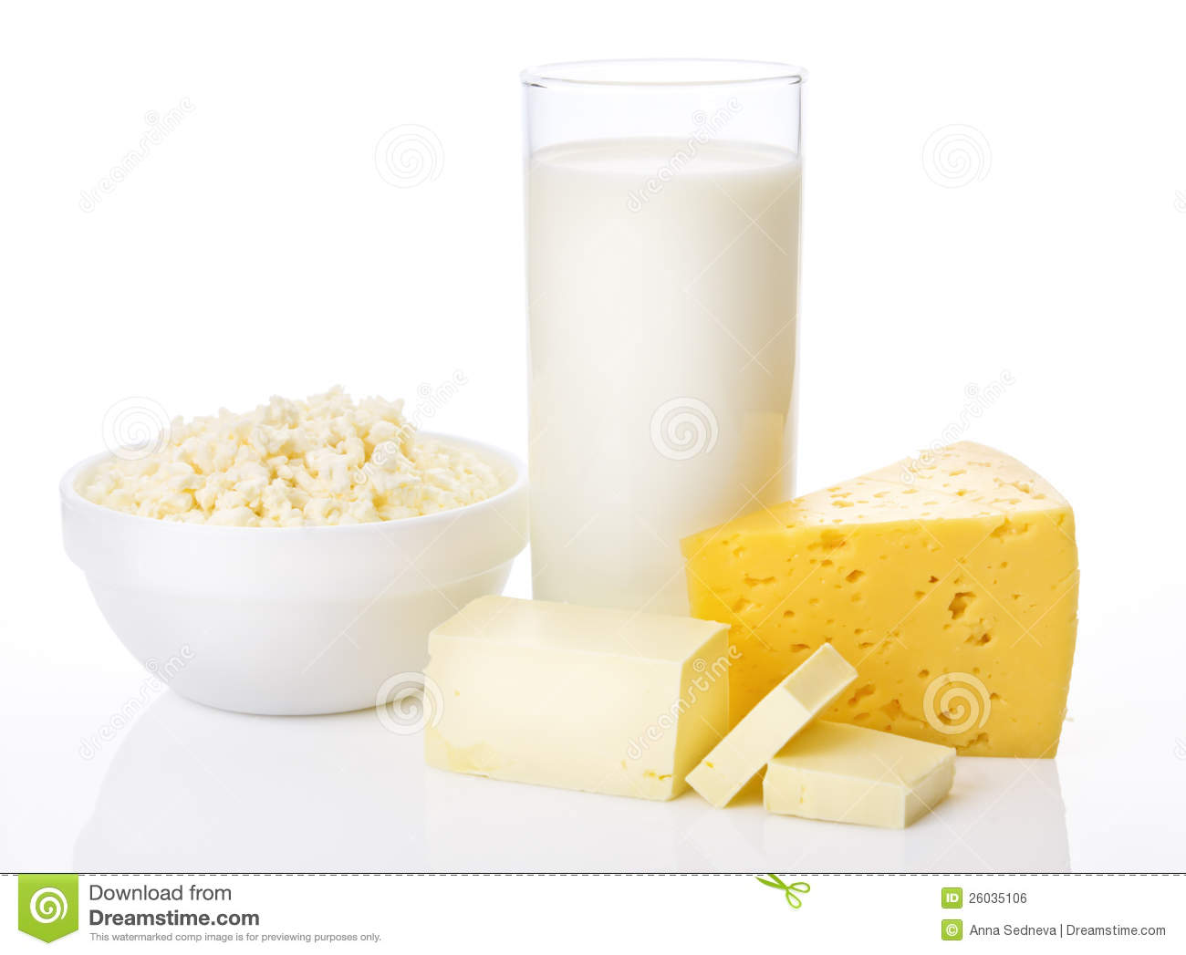 Dairy Clipart Fresh Dairy Products On White