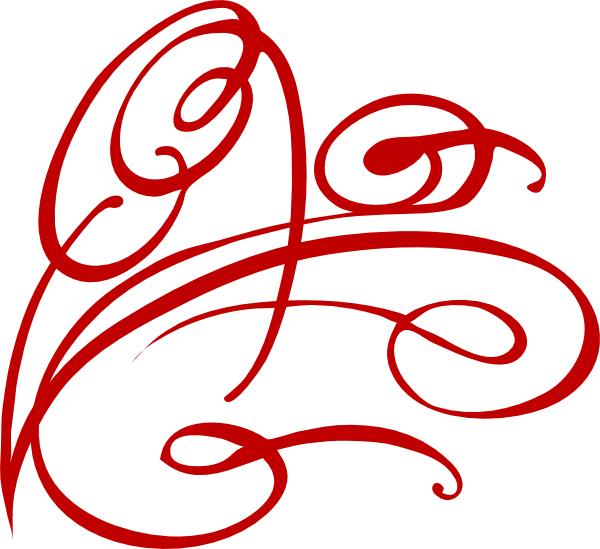 Decorative Swirl Red Clip Art At Clker Com   Vector Clip Art Online